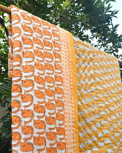Meow Cotton Quilts | Jaipuri Razai, Comforters & Blankets | Phutari