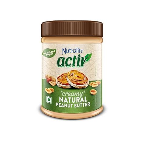 Nutralite Activ Peanut Butter Natural Creamy | 1kg Jar | 26g Protein ...