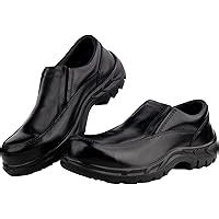 Karam FS73 Slip-On Buff Grain Black Leather Safety Shoes | Single ...