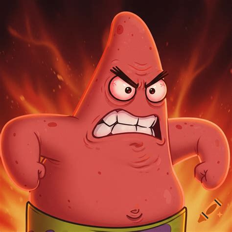 Angry Patrick Star on Craiyon