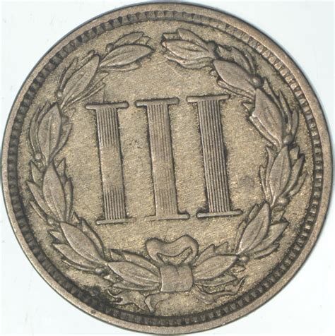 1868 - ***3***THREE***Cent Piece*** - US Type Coin | Property Room