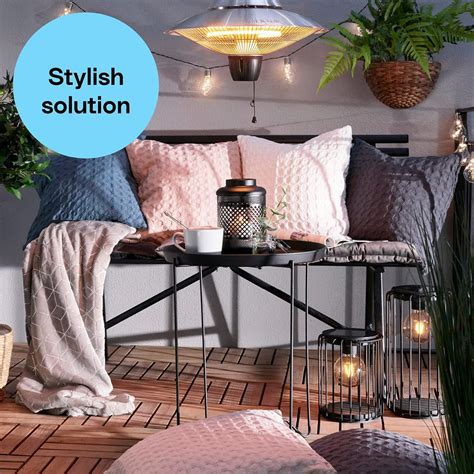 Clas Ohlson Modern Scandi Style Round Black Metal Coffee Table (Plant ...