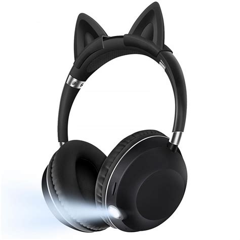 Bluetooth slusalice Cat Ear crne - Mob-Shop