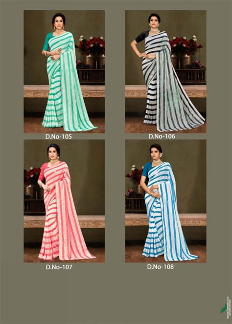 Ynf Patta Digital Fancy Wear Weightless Georgette Saree: Textilecatalog