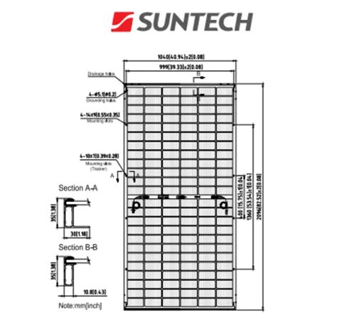 Suntech 445 Watt, 24 Volts Half Cut, BiFacial Solar Panel (Pack of 3)