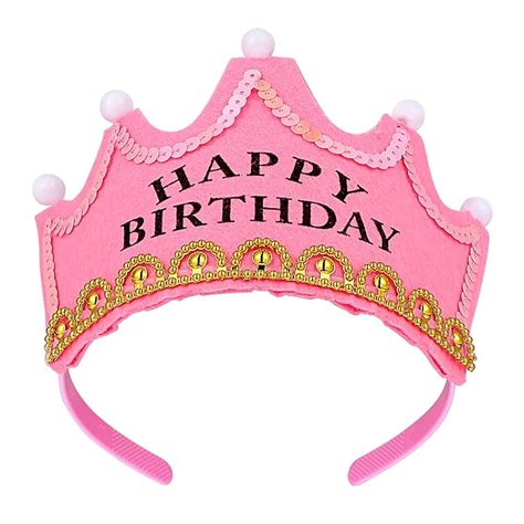 Beaupretty LED Crown Headband, Kids Happy Birthday Tiara Children Party ...