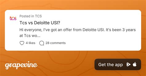 Tcs vs Deloitte USI? - Grapevine