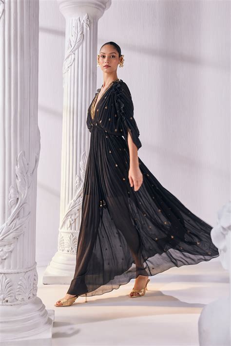 Mandira Wirk - Chiffon Kaftan Dress - Elahe