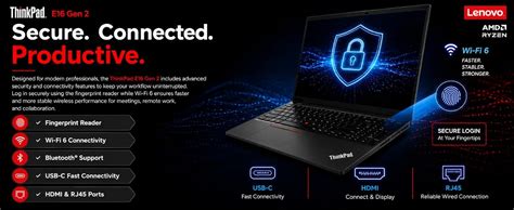 Lenovo Thinkpad E16 G2 16-inch (40.64 CM) Laptop, AMD Ryzen 7 7735HS (8 ...
