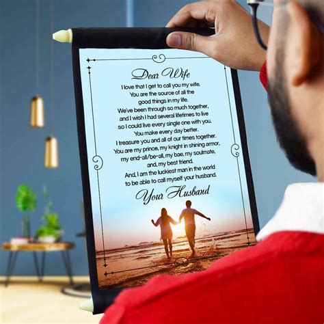 Order Personalised Letter to Wife Scroll for your loved ones from giftcart