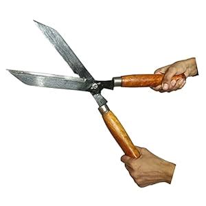 Green Touch Indian Heavy Duty Hedge Shears, Cutter, Wooden Handle ...