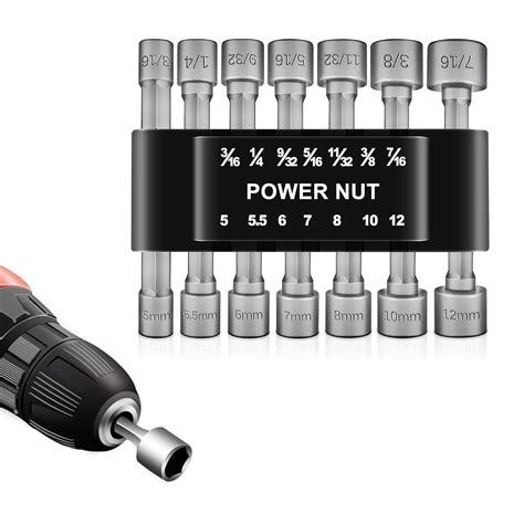 SooGree 14pcs Power Nuts Driver Drill Bit Tools Set Metric Socket ...