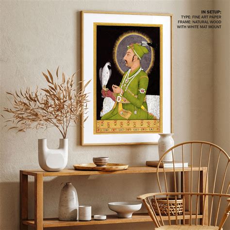 Portrait of the Mughal emperor Muhammad Shah: Buy Mughal Miniature ...