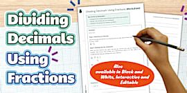 Converting Fractions, Decimals and Percentages Worksheets