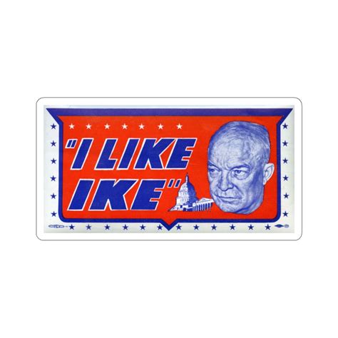 I Like Ike 1952 Eisenhower Campaign Sticker – Political Retro Merch