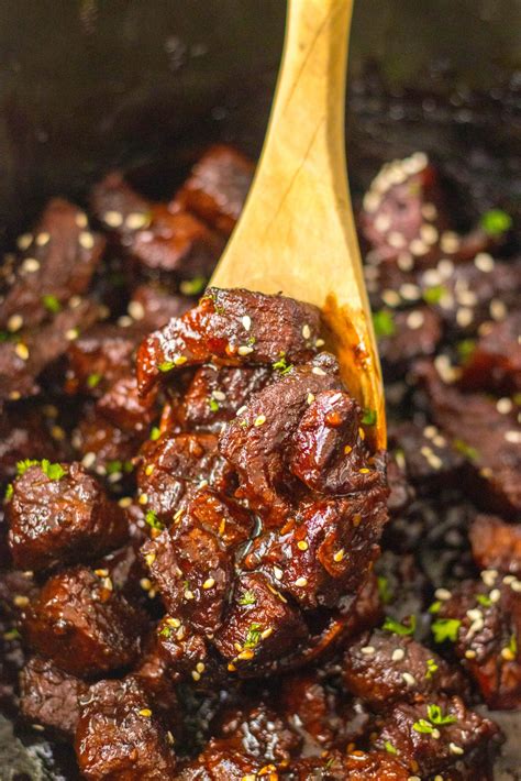 Slow Cooker Honey Garlic Steak Bites – Meals