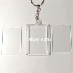 Jual Bahan gantungan kunci sisi Insert Paper kotak/Ganci Akrilik 2 sisi ...