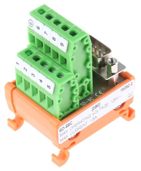 RS PRO | RS PRO 9-Contact Male Interface Module, D-sub Connector, DIN ...