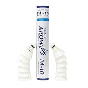 Flying Arow FA-10 Premium Feather Shuttlecock | Speed 76 | Pack of 12 ...