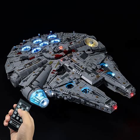 Buy Hosdiy RC LED Light Kit for Millennium Falcon 75192 - Compatible ...
