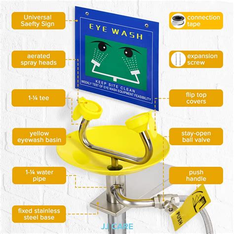 JJ CARE Stainless Steel Eye Wash Station - Dual India | Ubuy