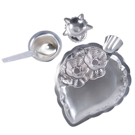 Silver Plated Pooja Thali Set B: SP0017B – WeddingShoppe