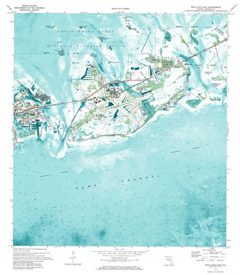 Boca Chica Key topographic map 1:24,000 scale, Florida