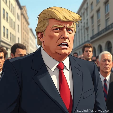 Donald Trump in GTA VI Anime Style | Stable Diffusion Online