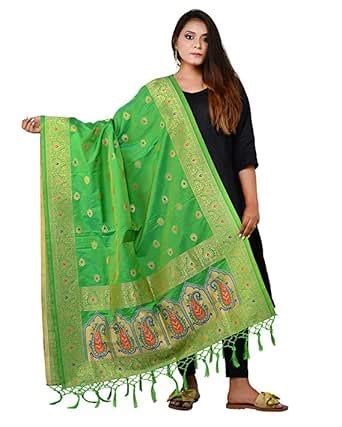 Buy GRANTH ENTERPRISE Women's Jacquard Banarasi Silk Zari With Resham ...