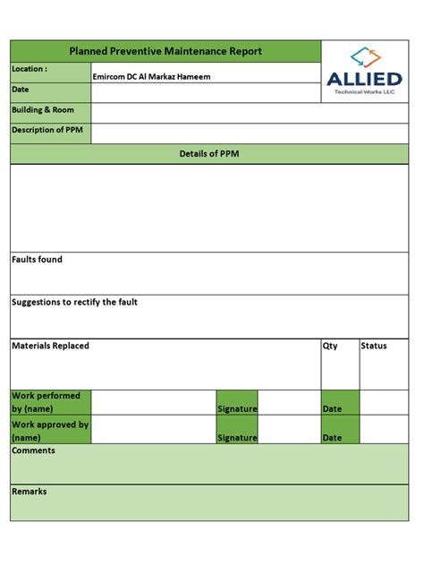 Image result for PPM Schedule Example