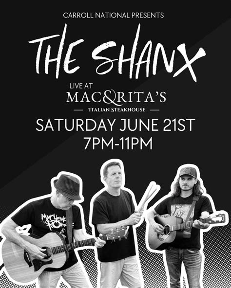 The Shanx LIVE at Mac&Ritas!, 20069 Olympic Avenue, Carroll, IA, 21 ...