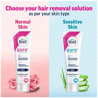 Veet Pure Hair Removal Normal Skin Cream 100 Gm - Uses, Side Effects ...