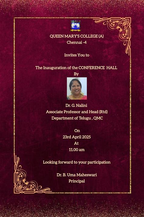 QUEEN MARY'S COLLEGE (AUTONOMOUS) Chennai-04