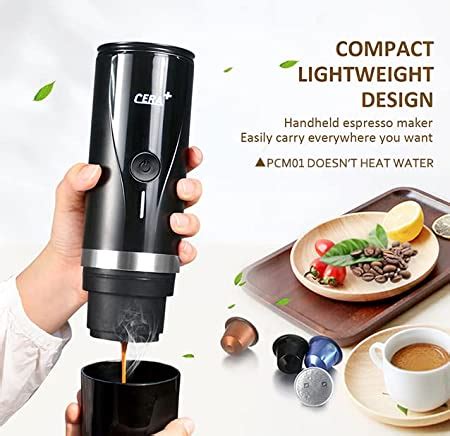 CERA+ Compact Portable Electric Espresso Coffee Machine | Compatible w ...