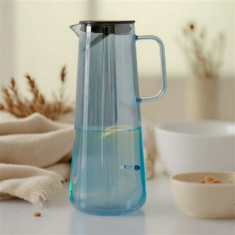 UMAI Borosilicate Glass Water Jug with Airtight Lid (1.8L) | Glass Jar ...