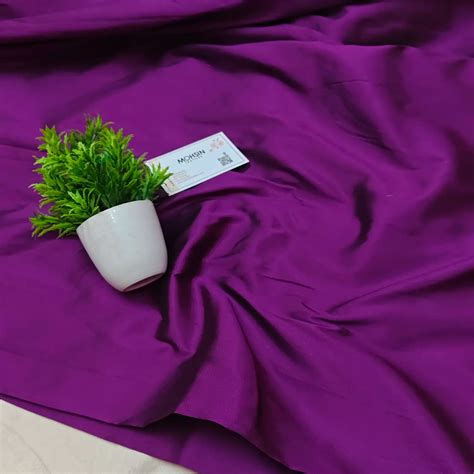 Purple Plain Satin Silk Banarasi Fabric – Mohsin Textiles