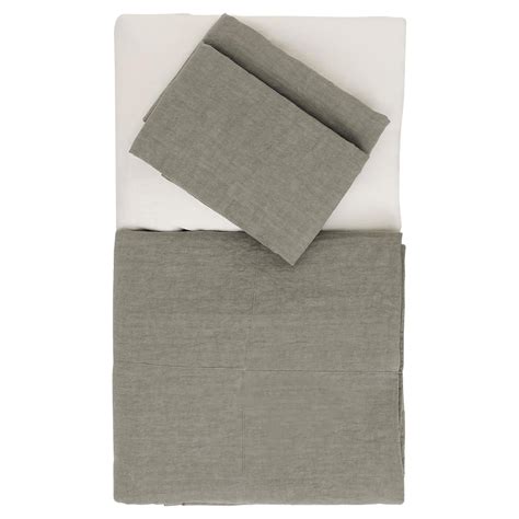 Winter Bed Sage Linen Set For Sale at 1stDibs