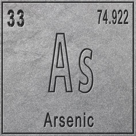 Premium Photo | Arsenic chemical element, sign with atomic number and ...