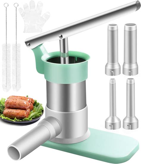 Amazon.com: Usluole Sausage Stuffer Machine w/4 Stuffing Tubes ...