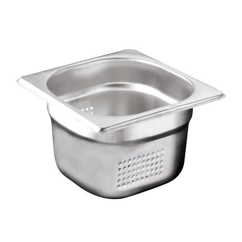 Bilge Inox GN 1/6-150 mm Stainless Steel Perforated Gastronorm Bathtub ...