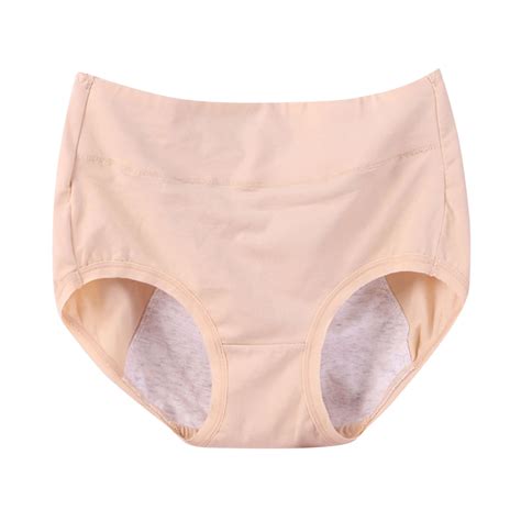 DJskiyers Women Plus Size Panties Leakproof Cotton Underwear Tummy ...