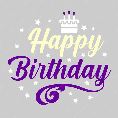 Clipart de feliz cumpleaños en inglés | Vector Premium