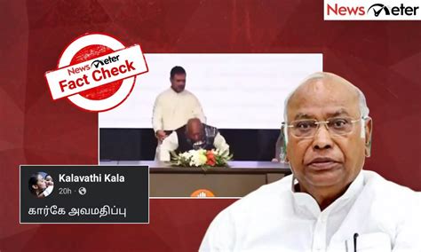 Fact Check: காங்கிரஸ் தலைவர் கார்கே அவமதிக்கப்பட்டாரா? வைரல் காணொலியின் ...