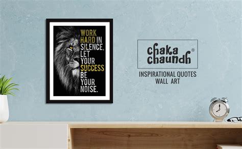 Chaka Chaundh Acrylic - Hard Work Quotes Wall Frames - Success ...