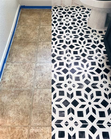 How to Paint Linoleum or Tile Floors--Bathroom Makeover Part 2 – BB Frösch