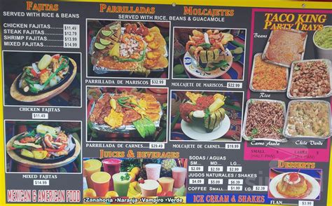 Taco King Menu