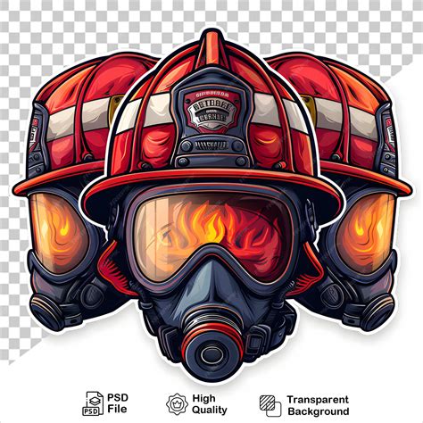 Firefighter Safety Helmet Sticker Design | Premium AI-generated PSD