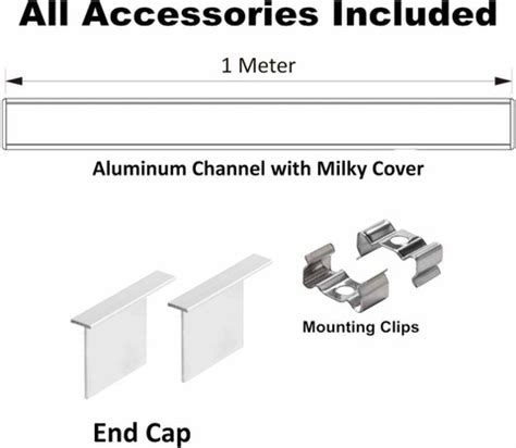 ABAJ Conciled 1 Meter Profile Channels Without LED Straight Linear ...