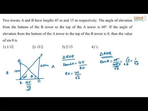 Height and Distance - Advanced Example 3 and 4 - TalentSprint Aptitude ...