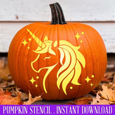 Pumpkin Template Unicorn
